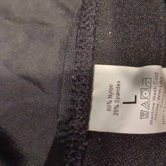 Black Cut Out Front Halter Neck One Piece Monokini Swimsuit size Large - Picture 5 of 5